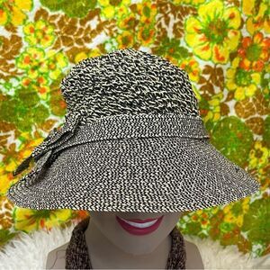 Scala Colezione Paper Hat Speckled Wide Visor Style One Size